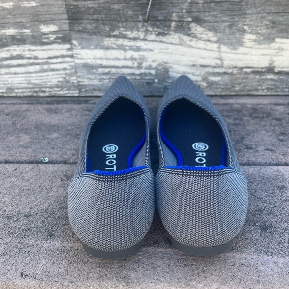 Rothy's The Point Cloud Grey Birdseye Knit EUC Size 6 - Picture 4 of 6